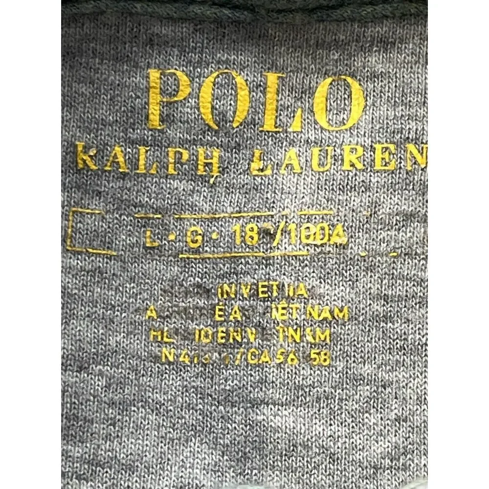 Polo Ralph Lauren 1/4 Zip Pullover Sweater, Men LRG, Cotton Green Long Sleeve‎